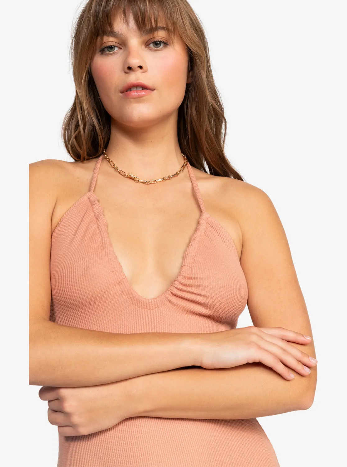 Late Sunset Halter Midi Dress - Cafe Creme sold by Roxy product image thumbnail 3