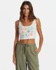 Para Paradise Cropped Tank Top - Bright White sold by Roxy