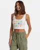 Para Paradise Cropped Tank Top - Bright White sold by Roxy
