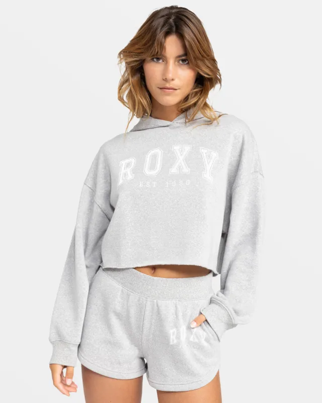 Afternoon Hike Crop Hoodie - Heritage Heather sold by Roxy