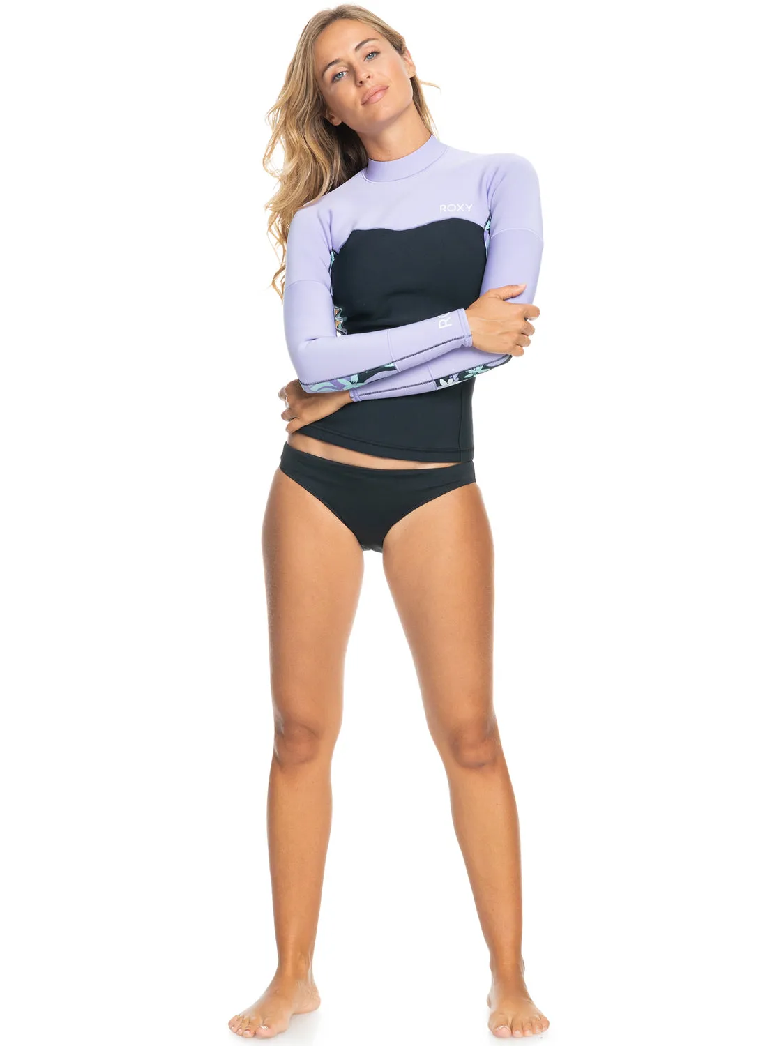 1mm Swell Series Long Sleeve Wetsuit Top - Anthracite Splash Yw sold by Roxy product image thumbnail 4