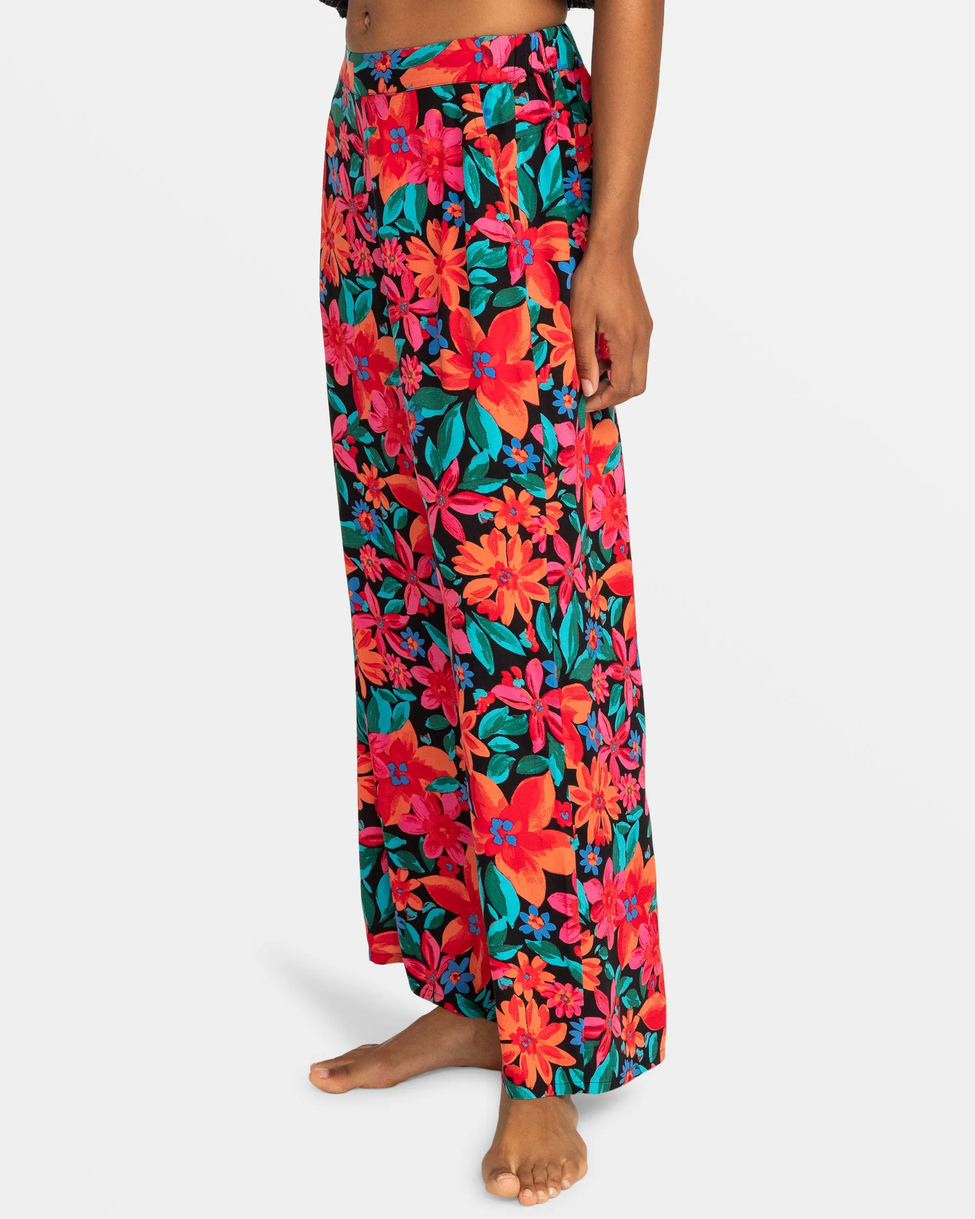 Midnight Avenue Wide Leg Printed Pants - Anthracite Floral Fiesta sold by Roxy product image thumbnail 4