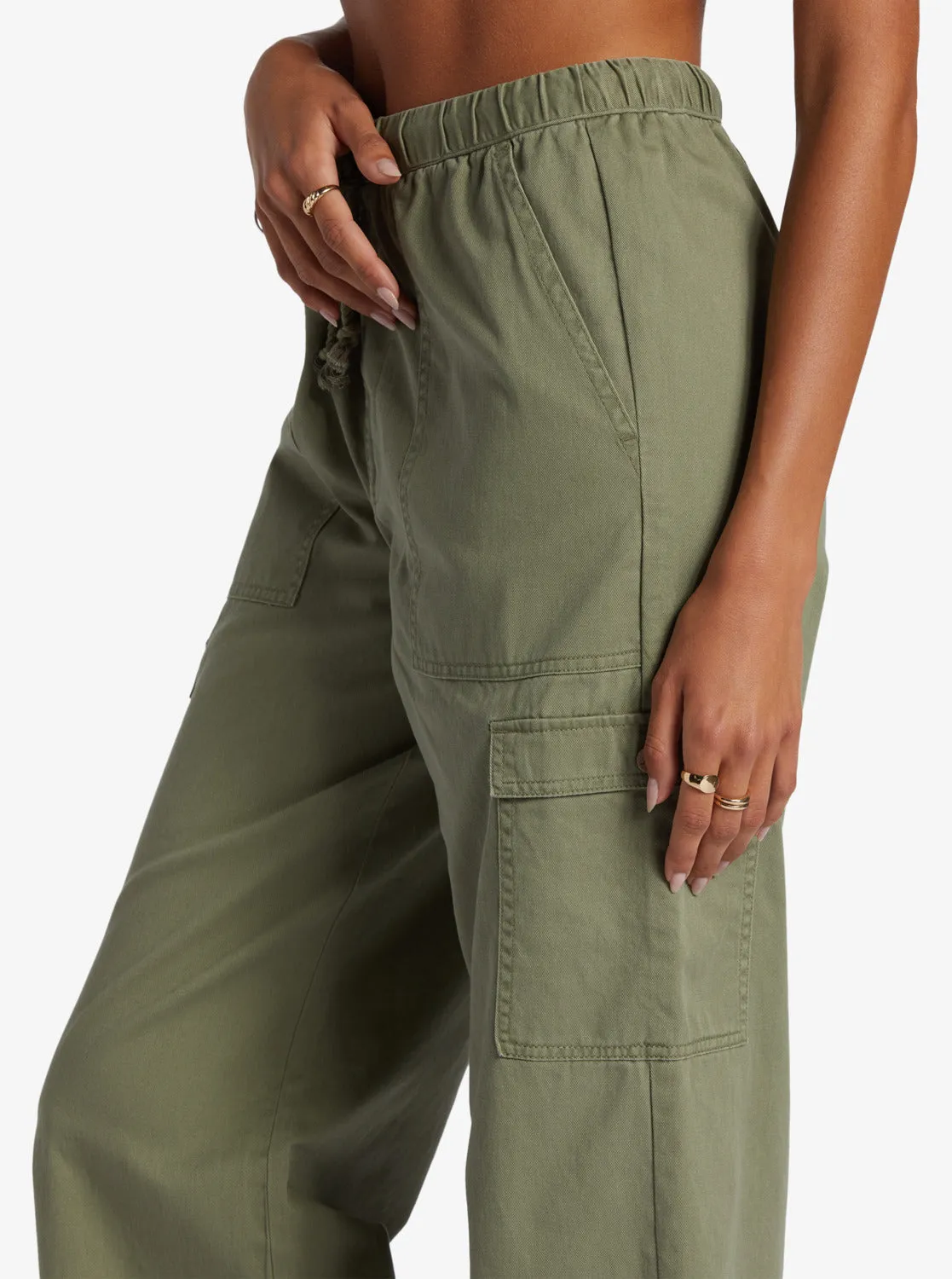 Precious High Waist Cargo Pants - Deep Lichen Green sold by Roxy product image thumbnail 4