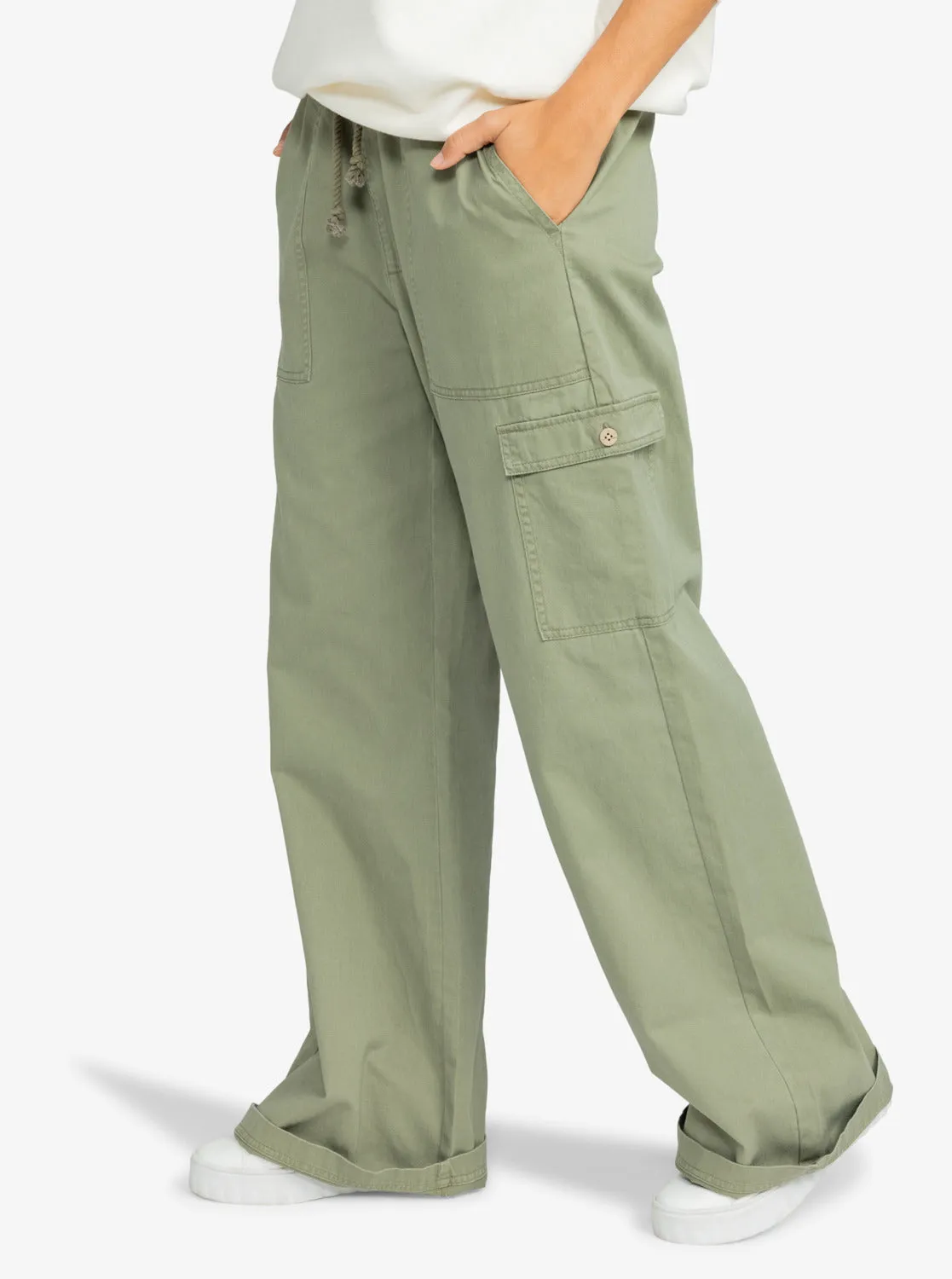 Precious High Waist Cargo Pants - Deep Lichen Green sold by Roxy product image thumbnail 2