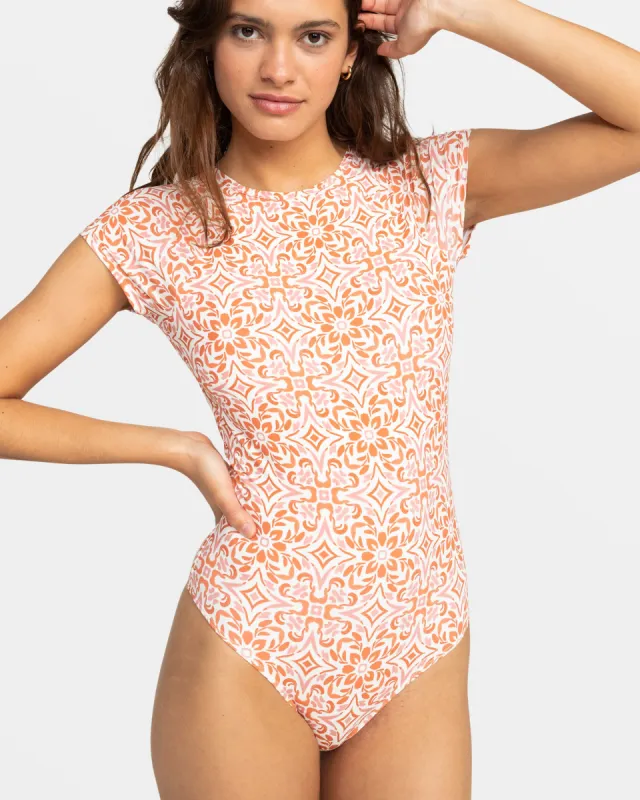 Fresco Tile One-Piece Swimsuit - Cloud Dancer Fresco Tile sold by Roxy
