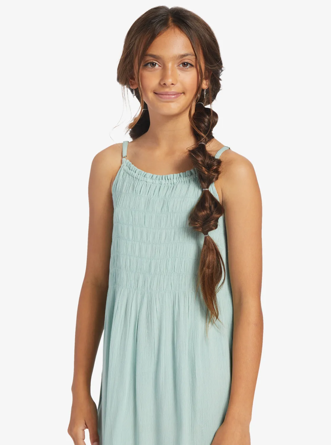 Girls' 4-16 Look At Me Now Strappy Dress - Blue Surf sold by Roxy product image thumbnail 5