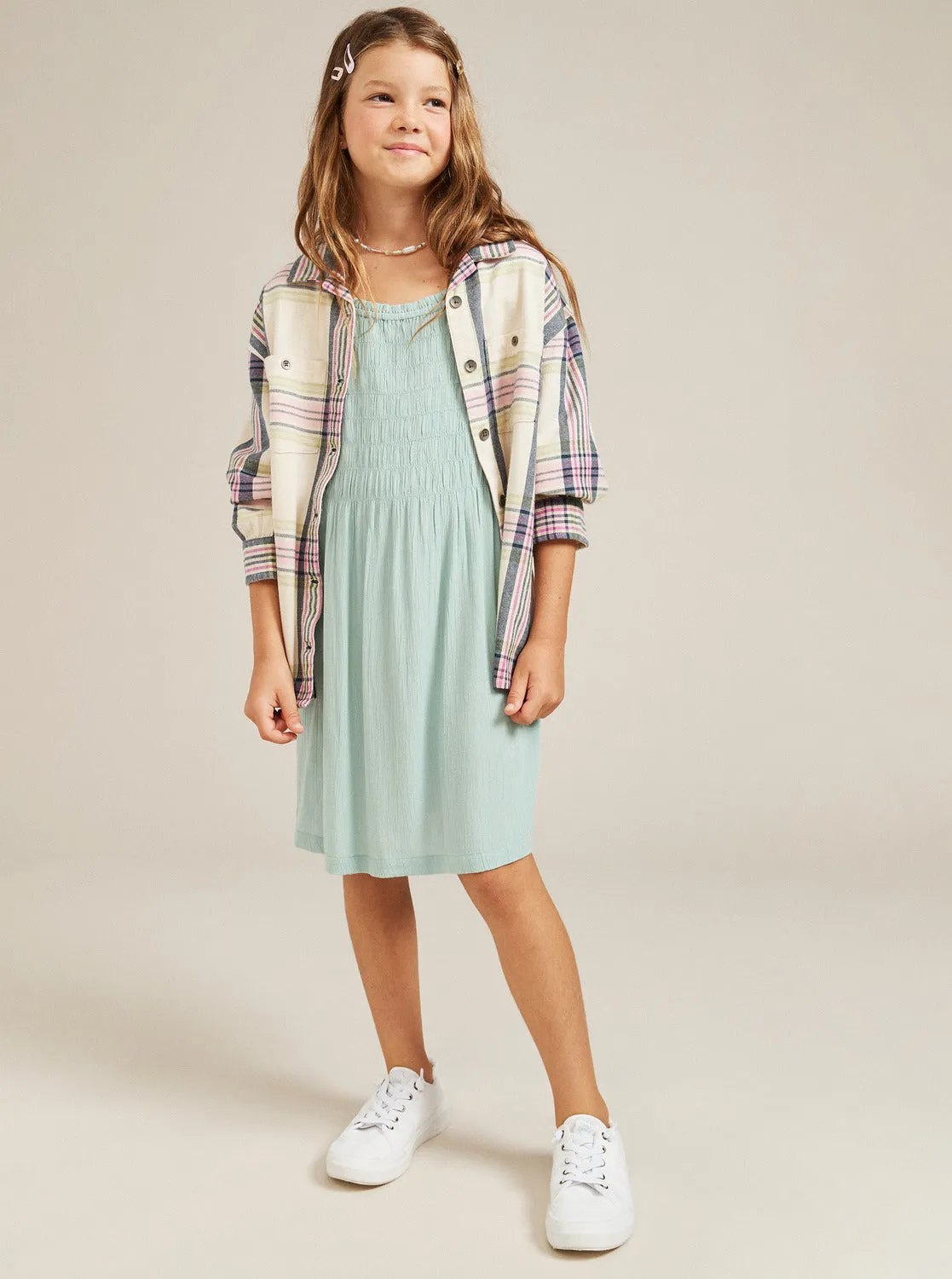 Girls' 4-16 Look At Me Now Strappy Dress - Blue Surf sold by Roxy product image thumbnail 3