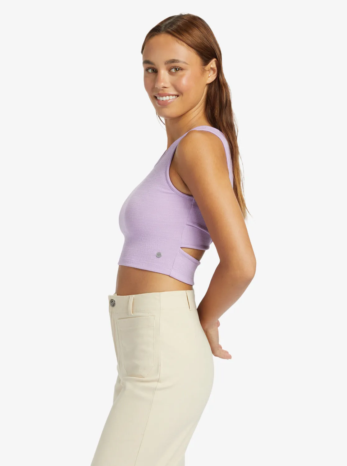 Good Keepsake Crop Top - Crocus Petal sold by Roxy product image thumbnail 2