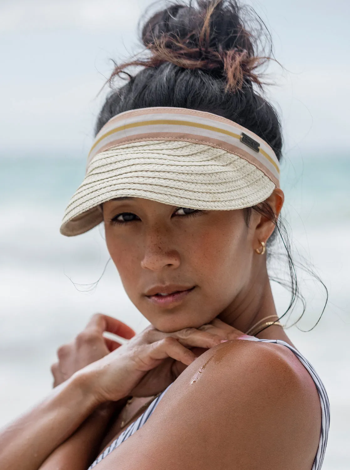 Sunny Morning Straw Visor - Natural sold by Roxy