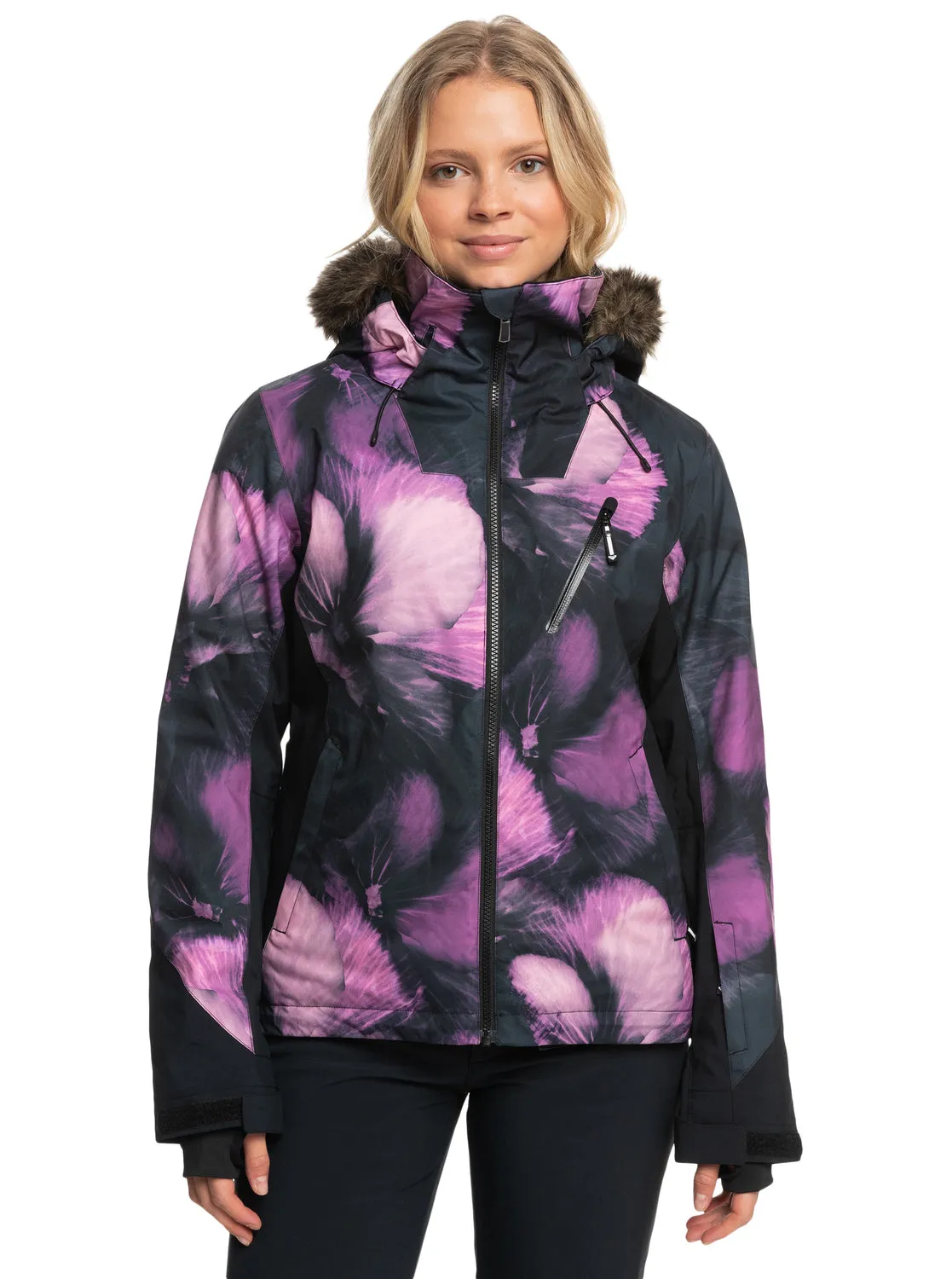 Jet Ski Premium Technical Snow Jacket - True Black Pansy Pansy sold by Roxy product image thumbnail 5