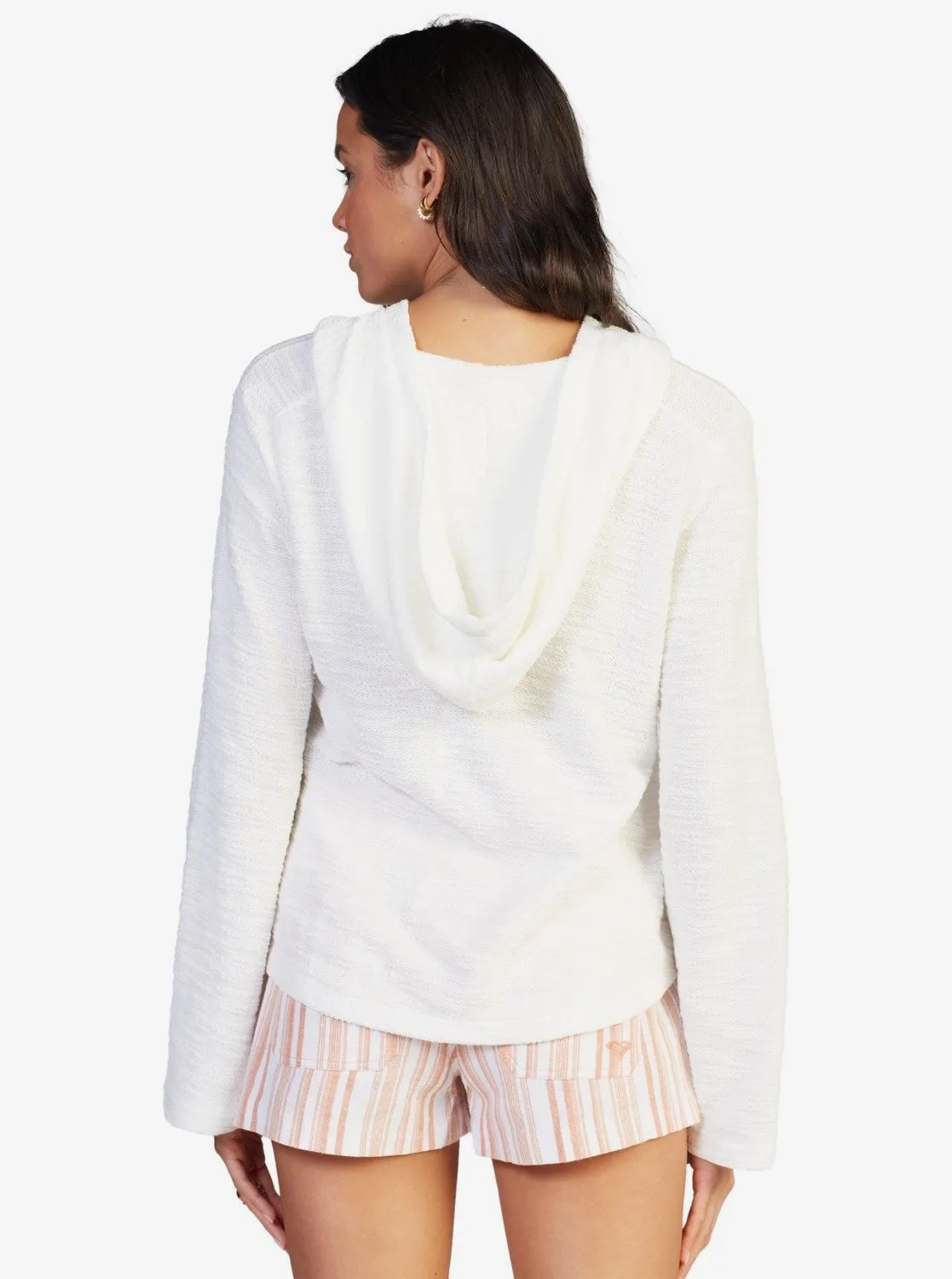 Pearling Oversized Poncho Style Hoodie - Snow White sold by Roxy product image thumbnail 4