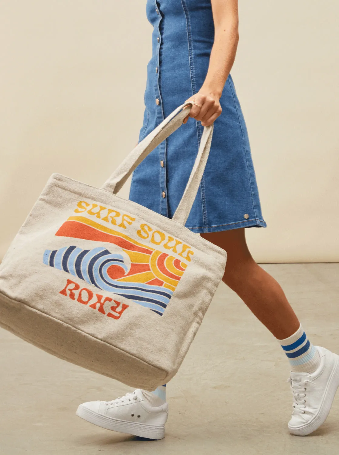 Summer Flower Tote Bag - Natural sold by Roxy product image thumbnail 3