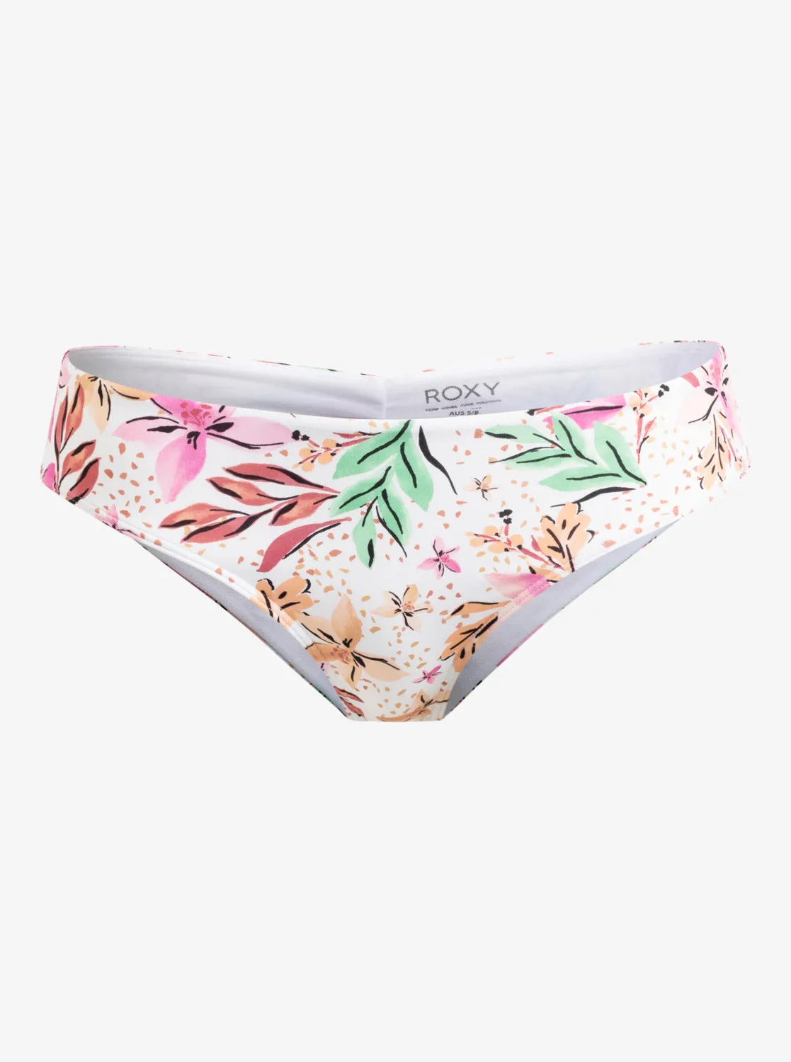 Printed Beach Classics V-Shape Cheeky Bikini Bottom - White Happy Tropical Swim sold by Roxy product image thumbnail 5