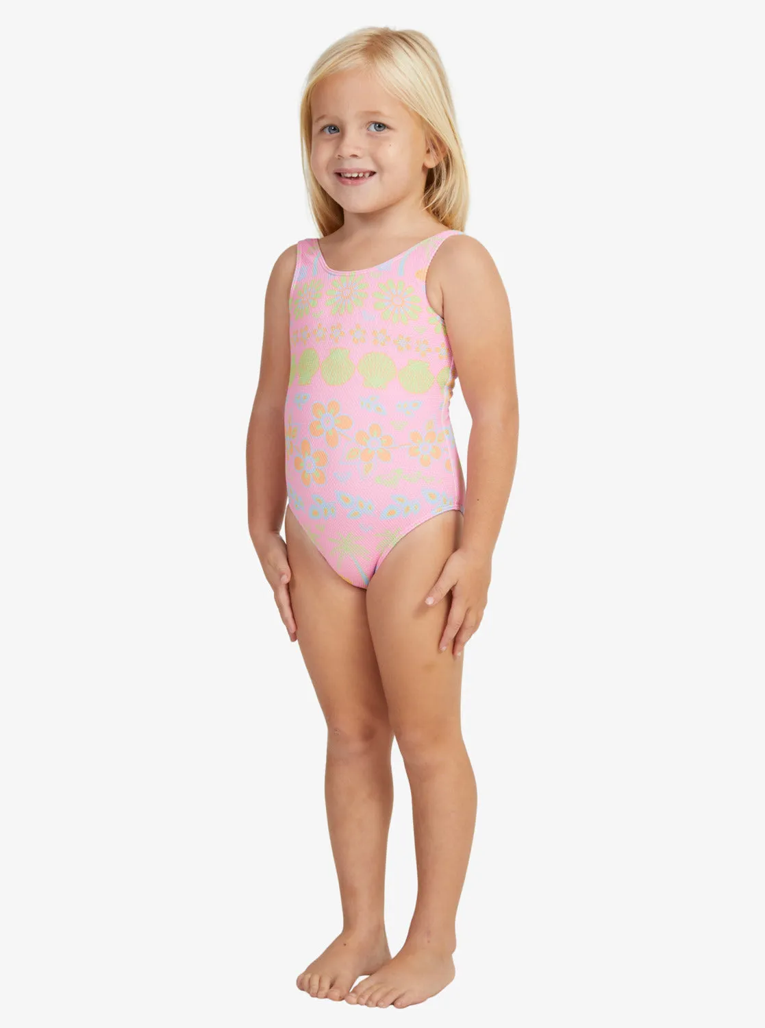 Girls 2-7 Beach Day Together One-Piece Swimsuit - Sachet Pink Beachy Bebe sold by Roxy product image thumbnail 3