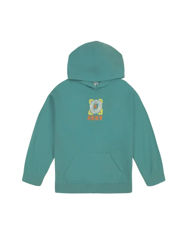 Girls 2-7 Block Floral Oversized Hoodie - Mineral Blue sold by Roxy