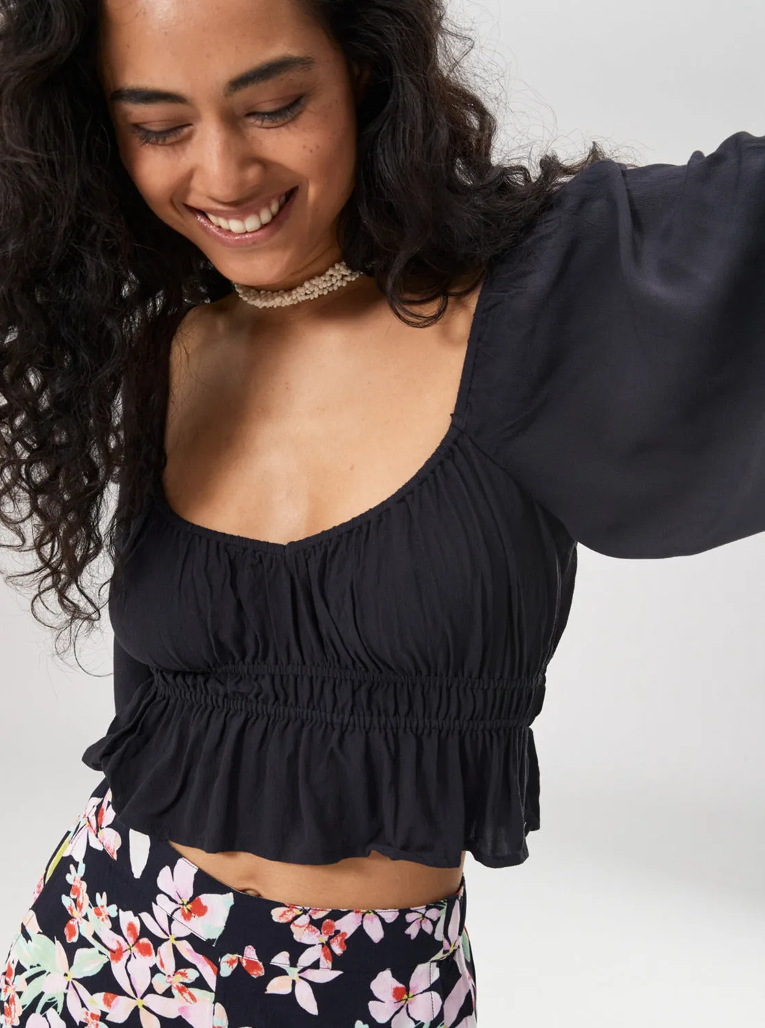 Cool Winds Woven Top Woven Top - Anthracite sold by Roxy product image thumbnail 4