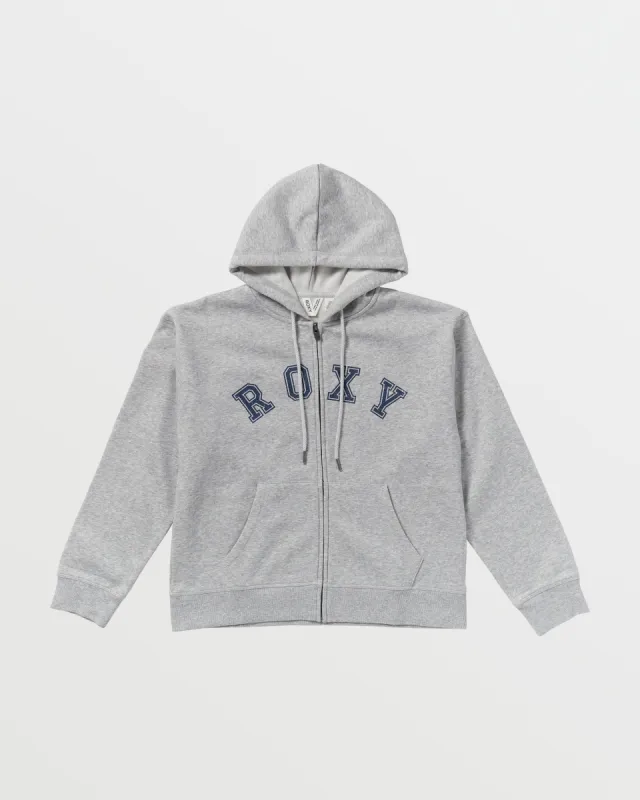 Team Roxy Evening Hike Zip-Up Sweatshirt - Heritage Heather sold by Roxy