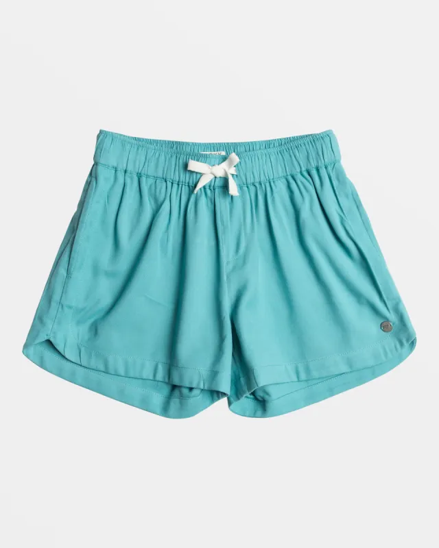 Girls 4-16 Una Mattina Elastic Waist Shorts - Maui Blue sold by Roxy
