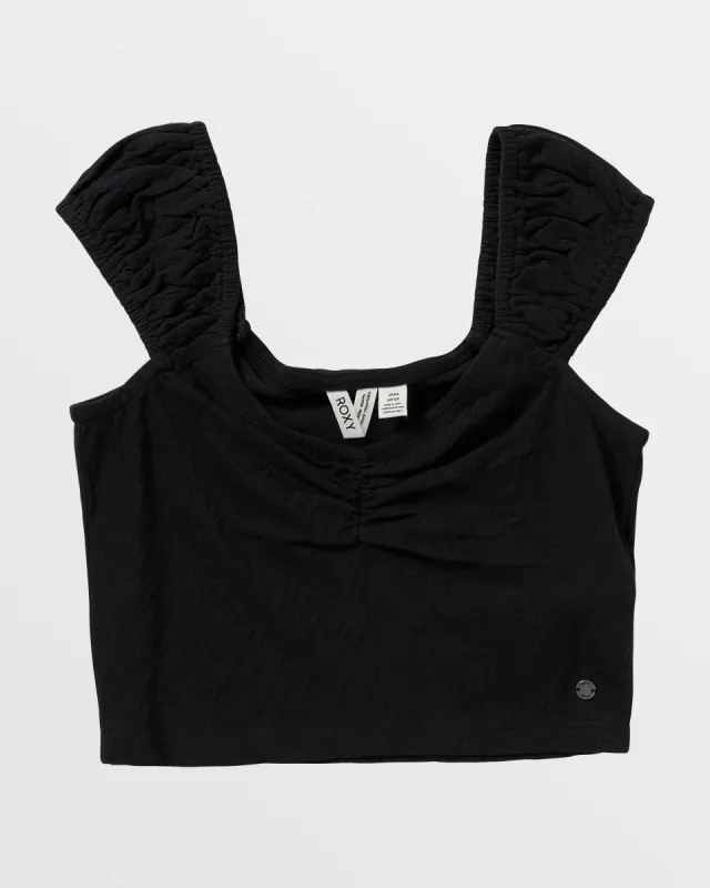 Hibiscus Honey Crop Top - Anthracite sold by Roxy
