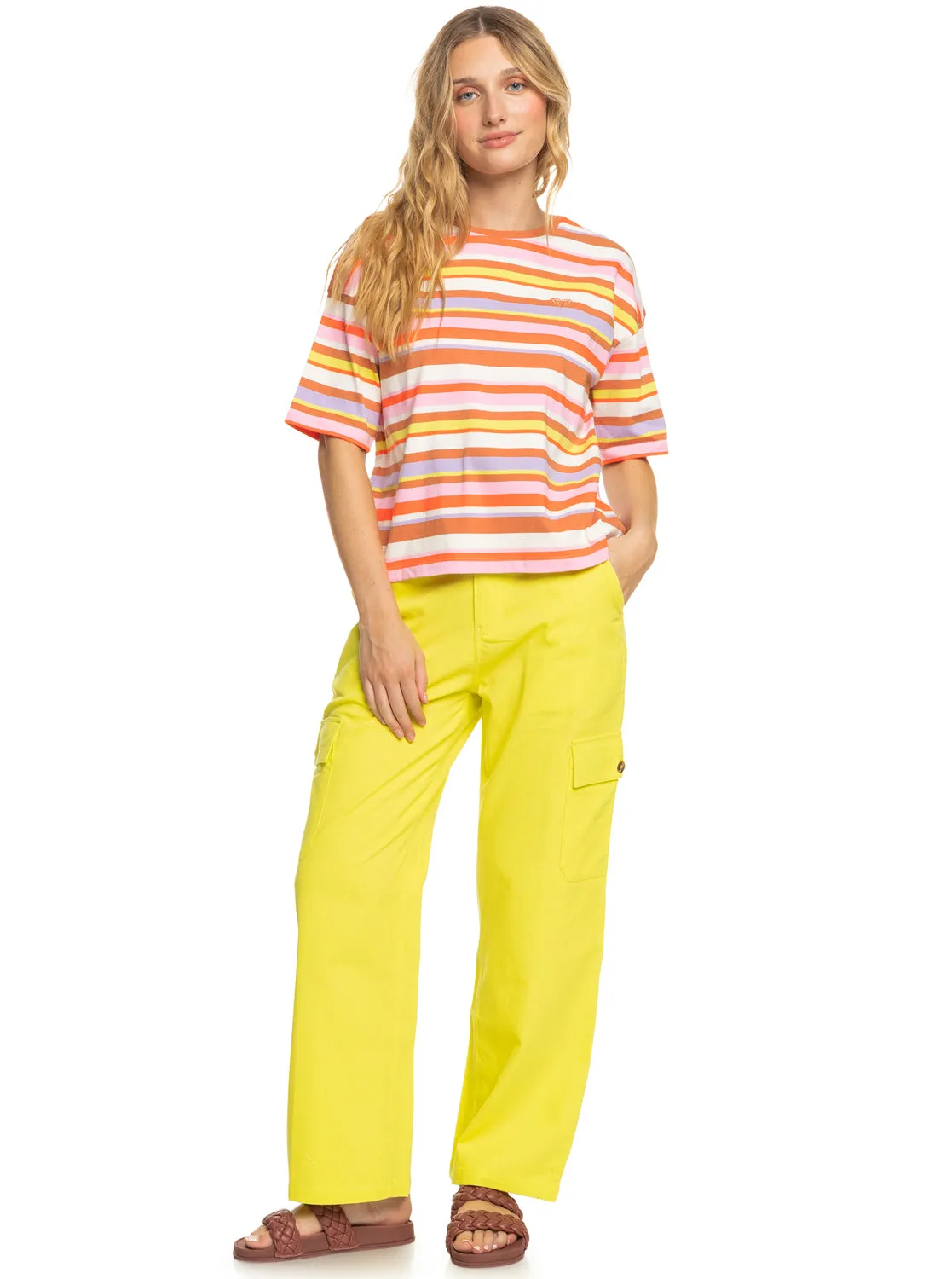 Surf.Kind.Kate. T-Shirt - Vermillon Sun Struck Stripe sold by Roxy product image thumbnail 4