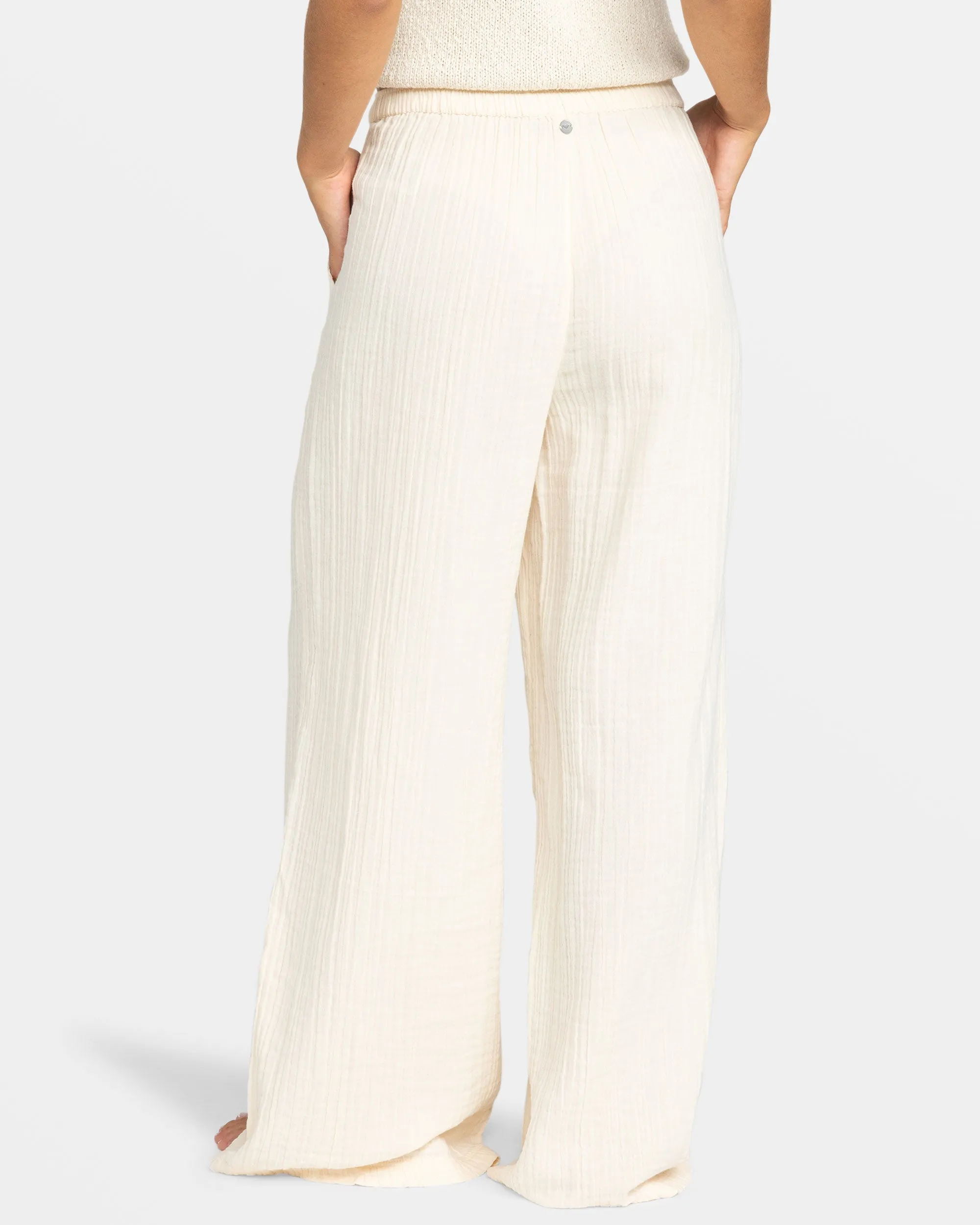 What A Vibe Wide Leg Pants - Parchment sold by Roxy product image thumbnail 2