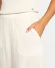 What A Vibe Wide Leg Pants - Parchment sold by Roxy