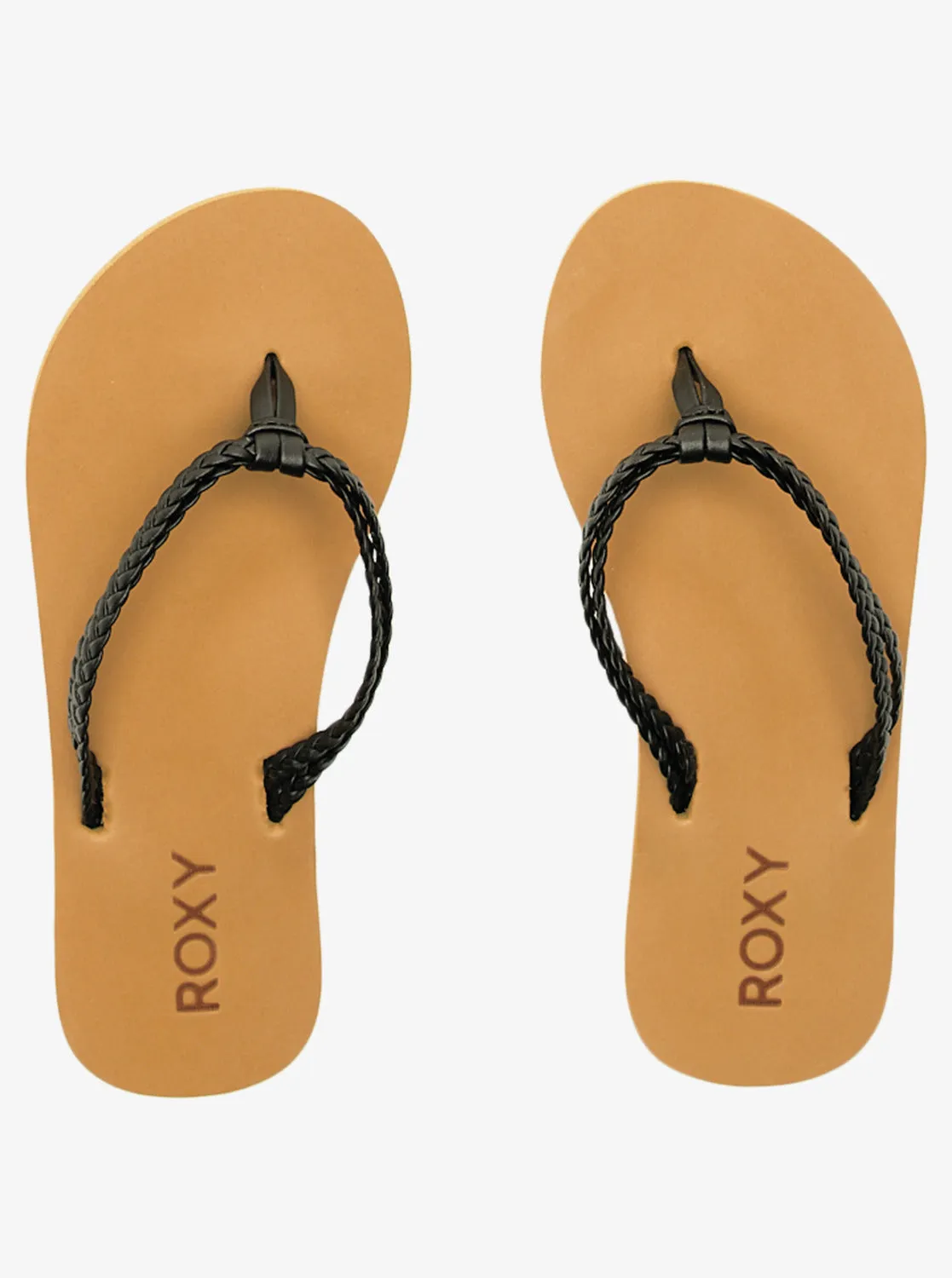 Girls 4-16 Costas Flip-Flops - Black sold by Roxy product image thumbnail 4