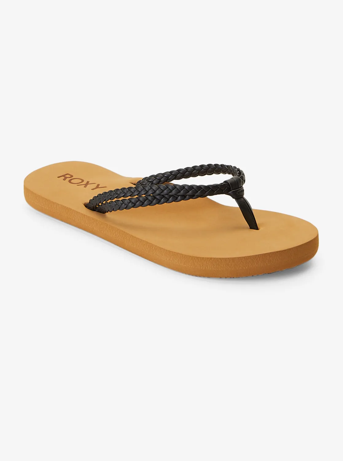 Girls 4-16 Costas Flip-Flops - Black sold by Roxy