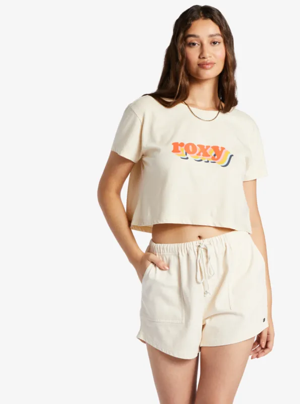 Retro Roxy Stack Sleeveless Muscle T-Shirt - Tapioca sold by Roxy