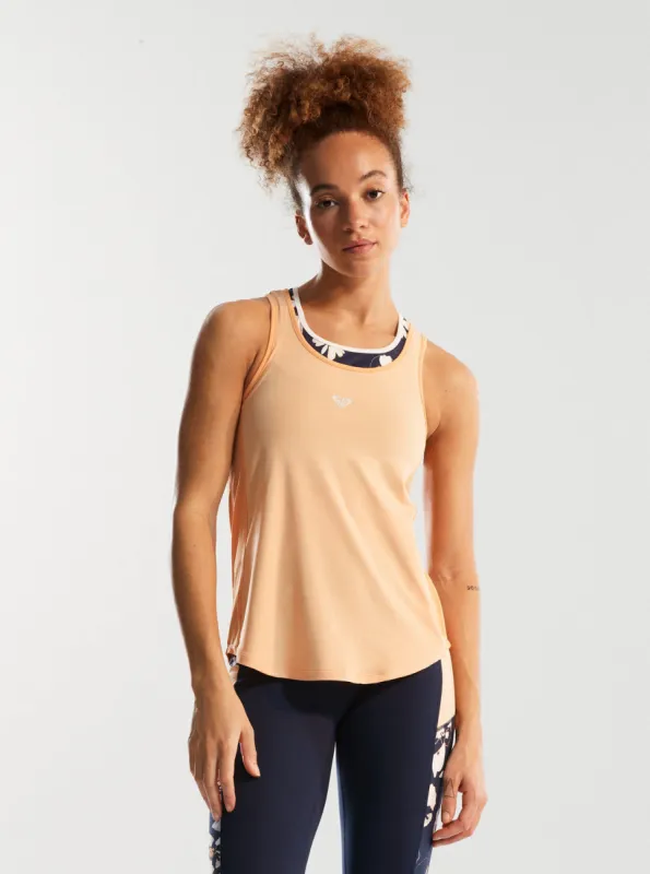 Pure Pursuit Mesh TanK - Peach Fuzz made by Roxy