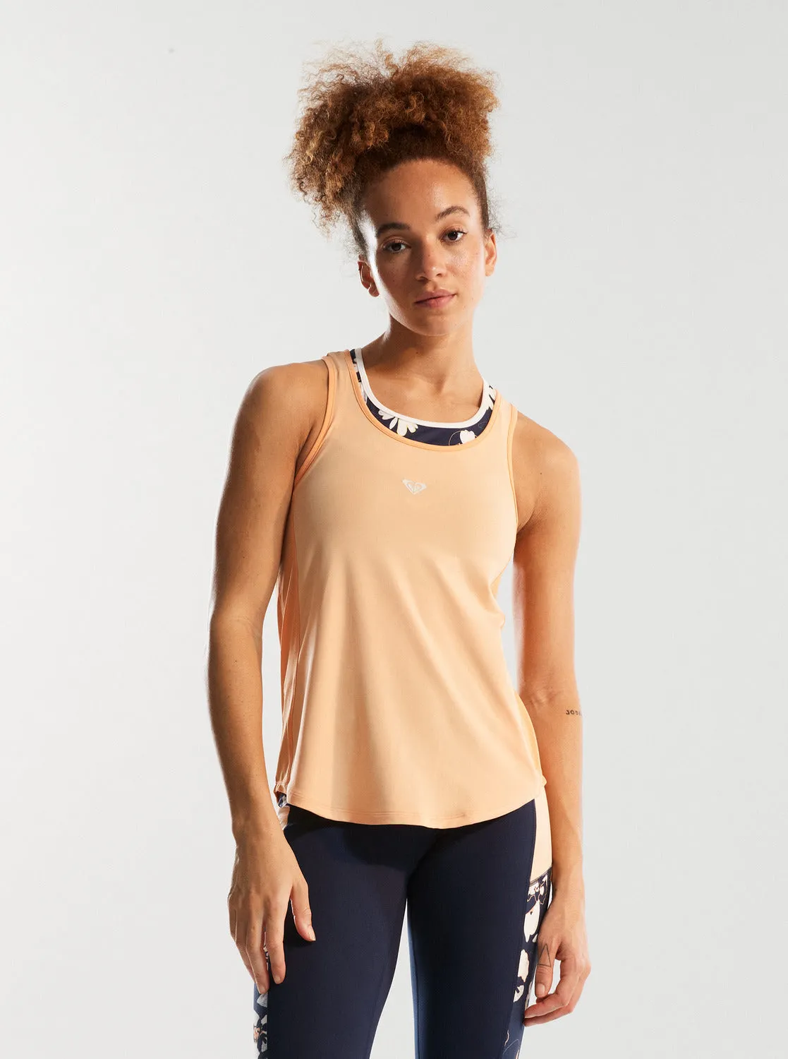 Pure Pursuit Mesh TanK - Peach Fuzz sold by Roxy