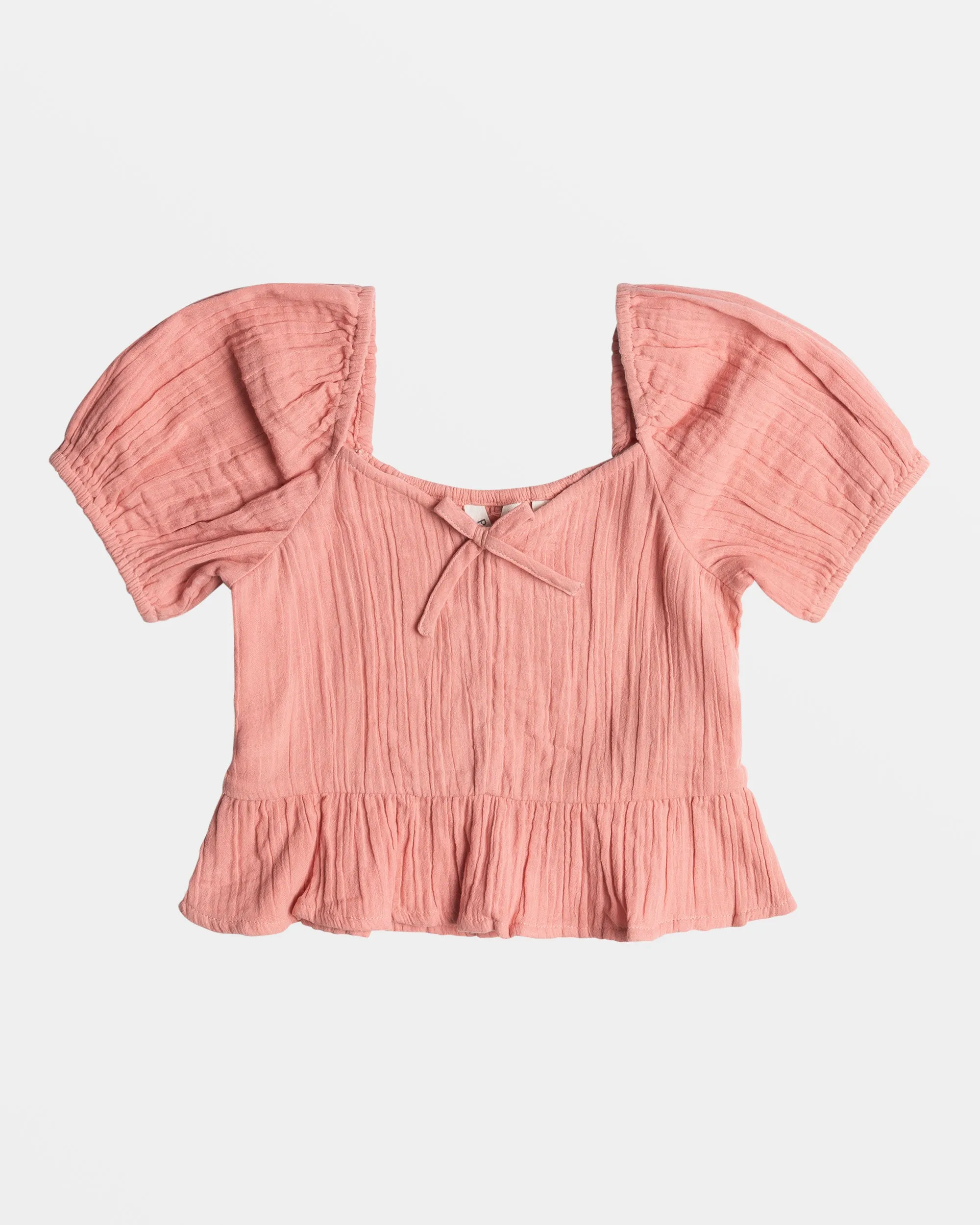 Girls 4-16 Angels Like You Ruffled Short Sleeve Top - Mauve Glow sold by Roxy