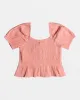 Girls 4-16 Angels Like You Ruffled Short Sleeve Top - Mauve Glow sold by Roxy