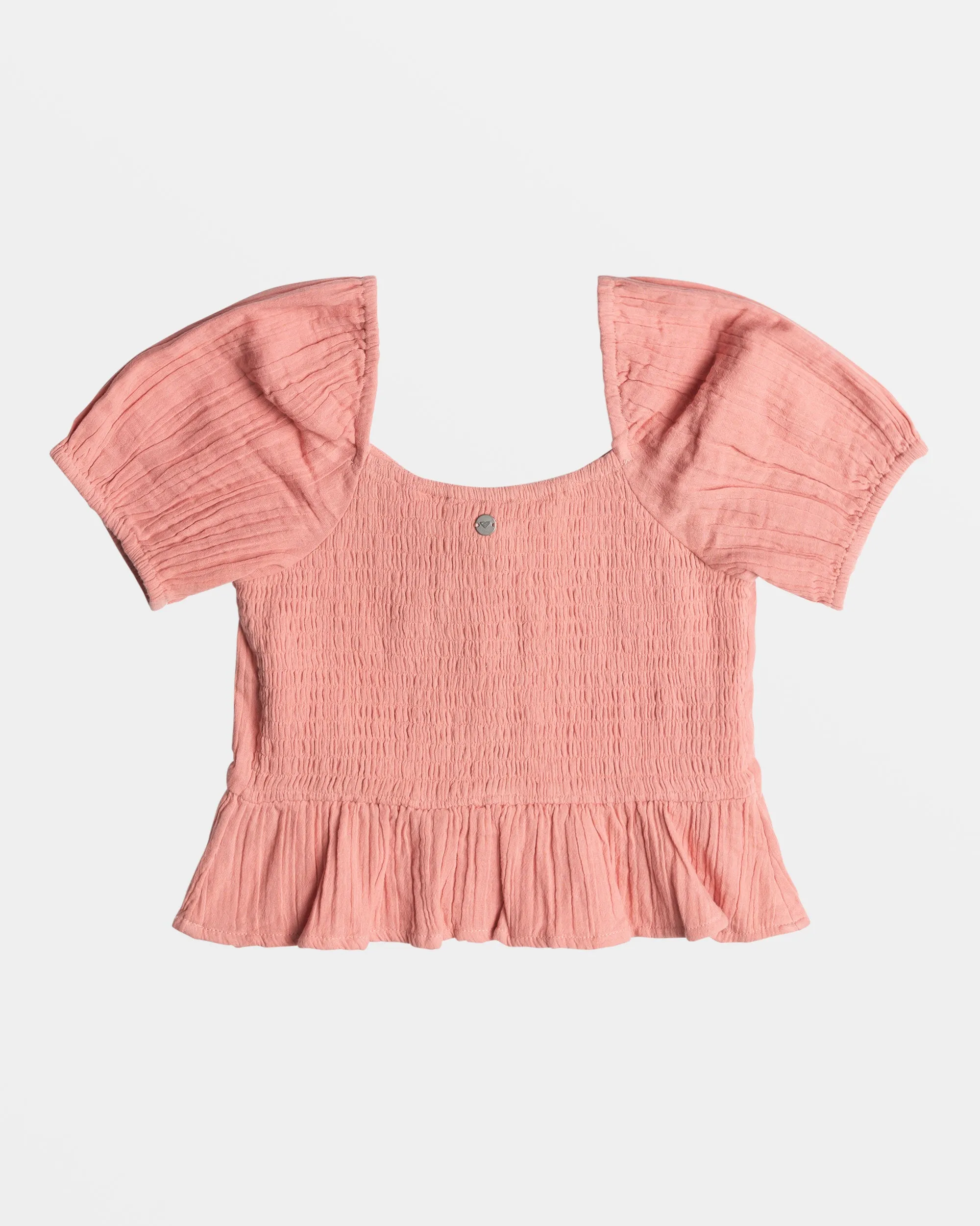 Girls 4-16 Angels Like You Ruffled Short Sleeve Top - Mauve Glow sold by Roxy product image thumbnail 2