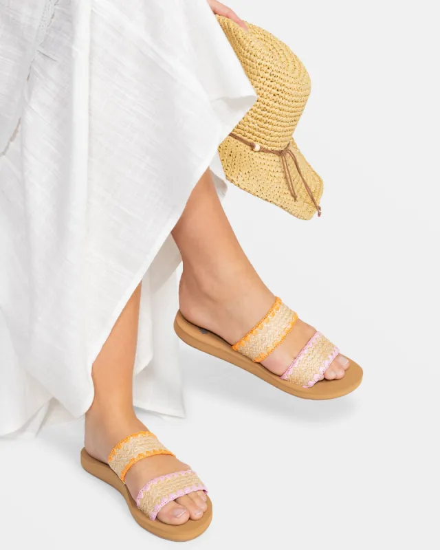 Porto Slide II Slide Sandals - Sunset sold by Roxy