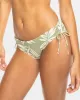 Beach Classics Hipster Ties Bikini Bottom - Oil Green Leavin sold by Roxy