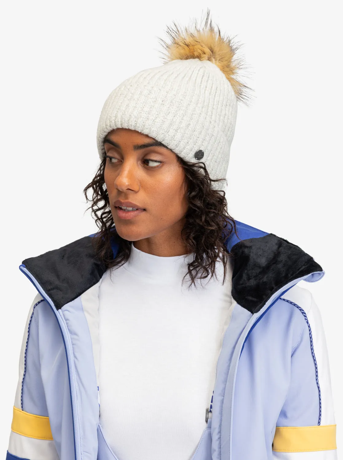 Peak Chic Beanie - Bright White sold by Roxy