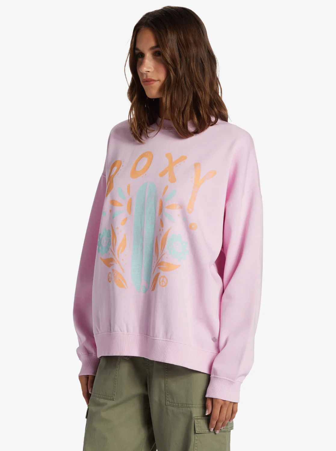 Lineup Oversized Crew Neck Sweatshirt - Pirouette sold by Roxy product image thumbnail 2