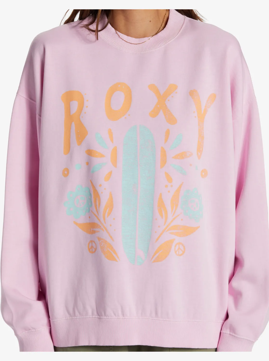Lineup Oversized Crew Neck Sweatshirt - Pirouette sold by Roxy product image thumbnail 3