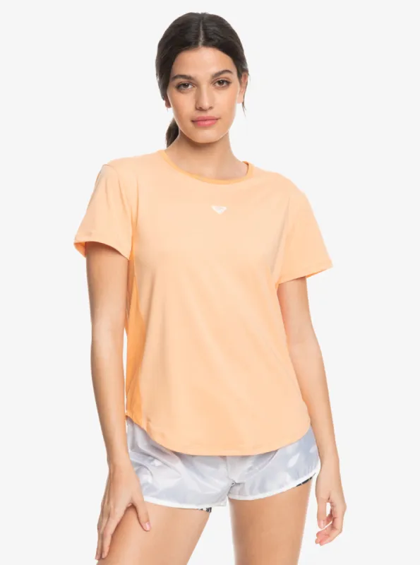 Pure Pursuit Mesh T-Shirt - Peach Fuzz made by Roxy