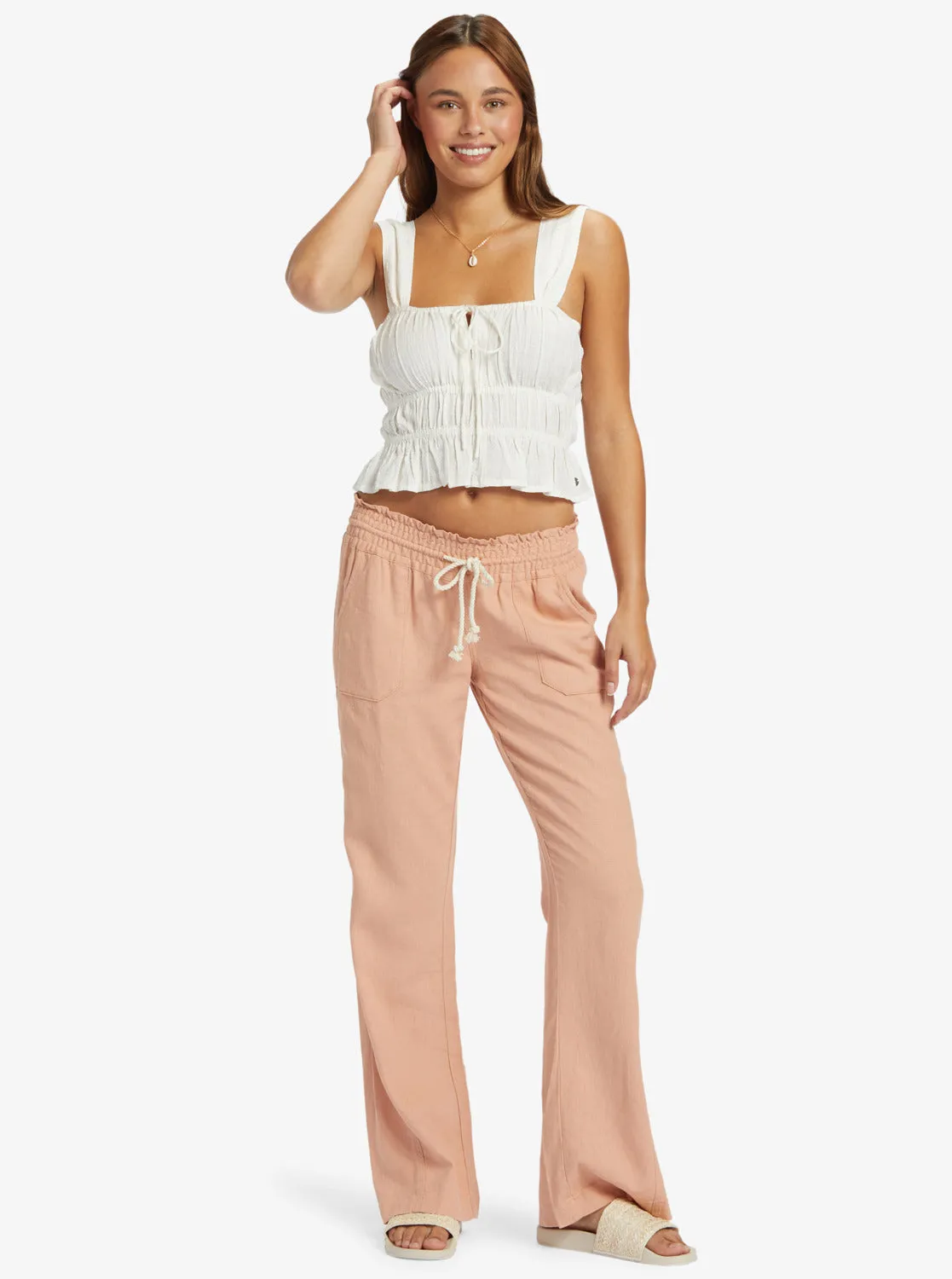 Oceanside Flared Pants - Cafe Creme sold by Roxy product image thumbnail 4