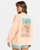 Lineup Oversize Crew Neck Sweatshirt - Peach Nougat sold by Roxy