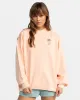 Lineup Oversize Crew Neck Sweatshirt - Peach Nougat sold by Roxy
