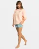 Lineup Oversize Crew Neck Sweatshirt - Peach Nougat sold by Roxy