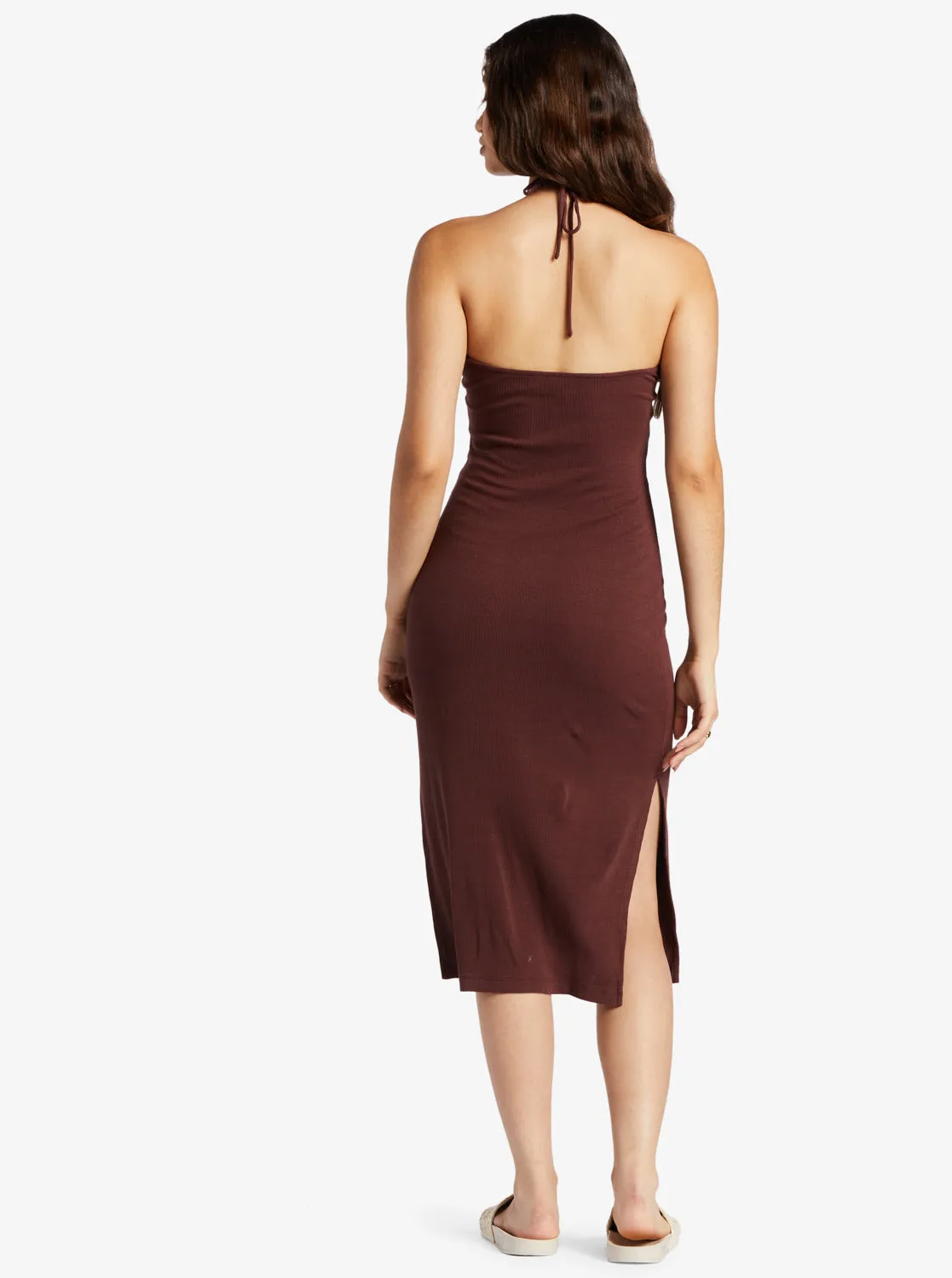 Late Sunset Halter Midi Dress - Bitter Chocolate sold by Roxy product image thumbnail 4