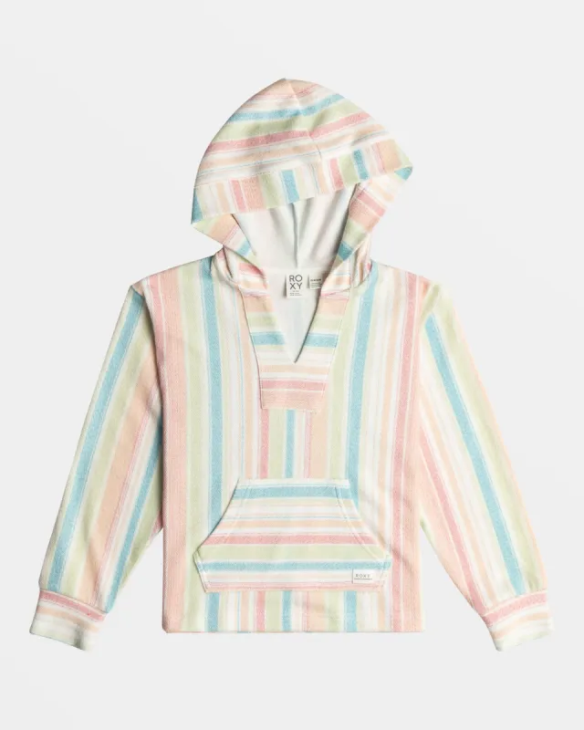 Girls 4-16 Feels Like Summer Hoodie - White Salty Stripe sold by Roxy