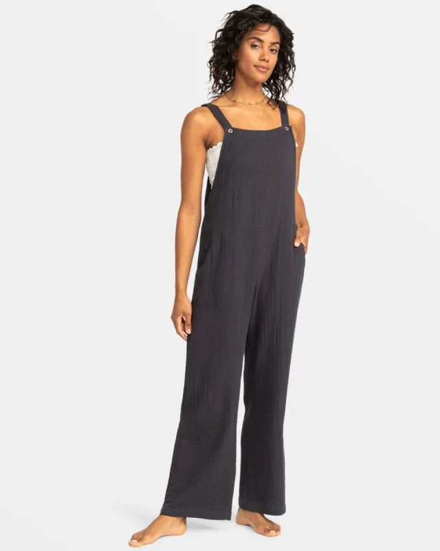 Beachside Dreaming Overall Jumpsuit - Phantom sold by Roxy