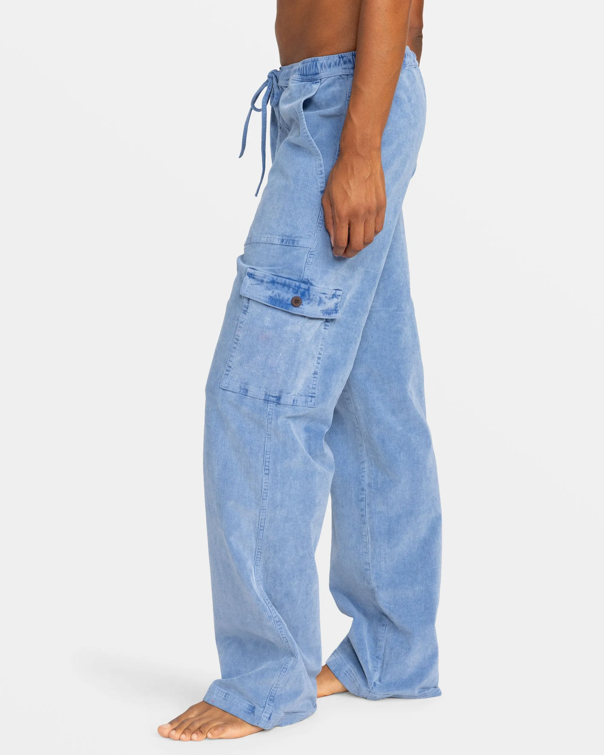 Precious Cargo Corduroy High Waisted Pants - Infinity Blue sold by Roxy product image thumbnail 5