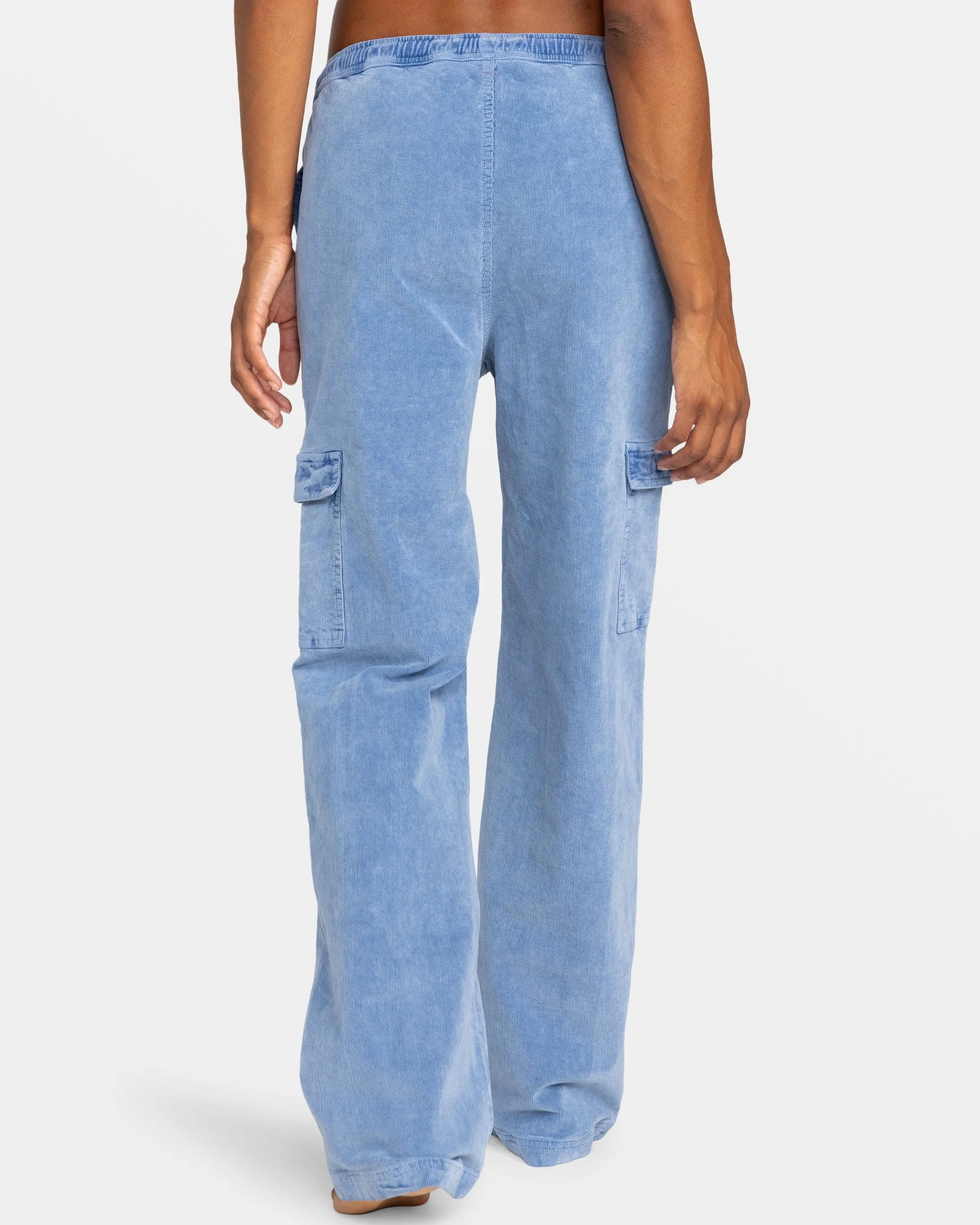 Precious Cargo Corduroy High Waisted Pants - Infinity Blue sold by Roxy product image thumbnail 2
