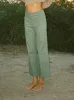 Coastal Cruiser Wide Leg Pants - Agave Green sold by Roxy